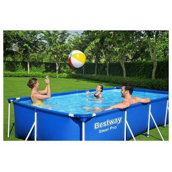 Бассейны: Бассейн каркасный Bestway Steel Pro 400 х 211 х 81 см фильтр-насос [56424] фотографии