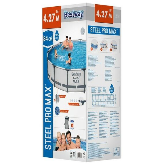 Бассейны: Бассейн каркасный Bestway Steel Pro MAX 427 х 84 см фильтр-насос [56595] фотографии