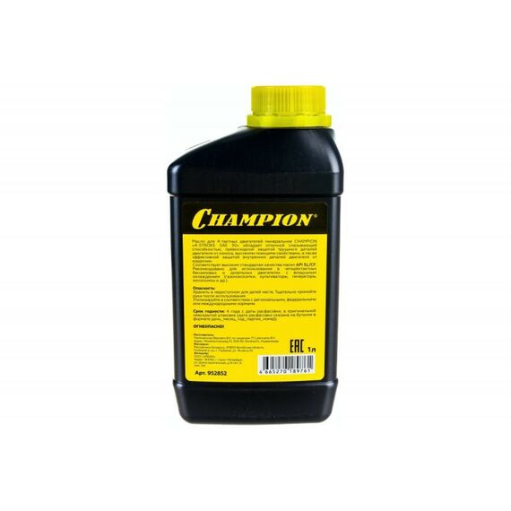 Масла, присадки, очистители: Масло 4-тактное минеральное Champion SAE 30 1 л [952852] фотографии