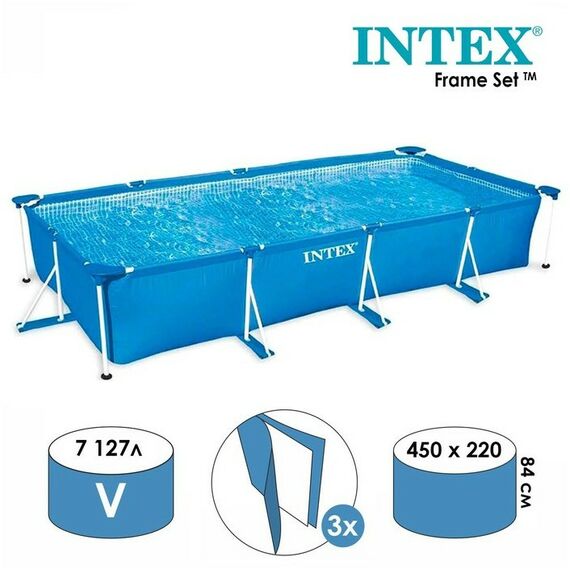 Бассейны: Бассейн Intex RECTANGULAR FRAME SET 450*220*84 см [28273NP] фотографии