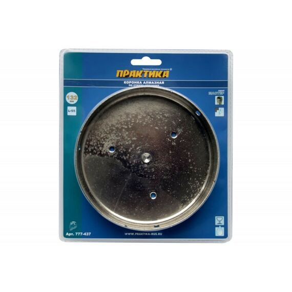 Буры, пики, коронки, сверла: Коронка алмазная по стеклу и керамике Практика 777-437 132 мм фотографии