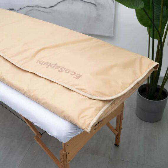Электропростыни и одеяла: Термоодеяло для обертывания и инфракрасной сауны EcoSapiens Infrasauna 220х180 см бежевое фотографии