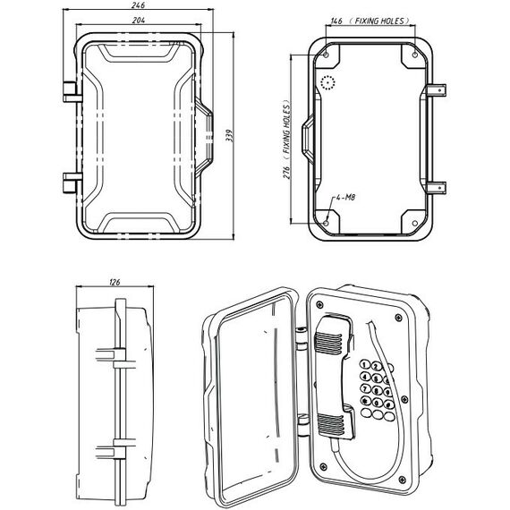 Взрывозащищенные телефоны: Промышленный SIP-телефон J&R JREX101-CB-SIP фотографии