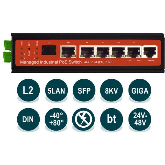 Коммутаторы, маршрутизаторы, межсетевые экраны: Управляемый L2 коммутатор Wi-Tek WI-PMS305GF-I фотографии