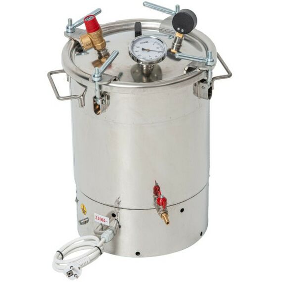 Автоклавы:  Электрический домашний автоклав "Малыш Эл Нерж" 22 л без ЭБУ с фальшдном фотографии