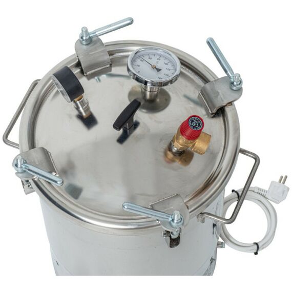 Автоклавы:  Электрический домашний автоклав "Малыш Эл Нерж" 22 л без ЭБУ с фальшдном фотографии