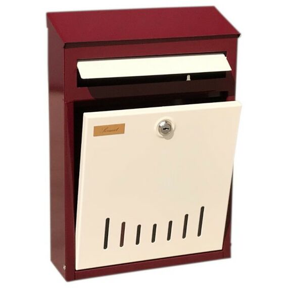 Почтовые ящики:  Почтовый ящик Элит бордово-белый фотографии
