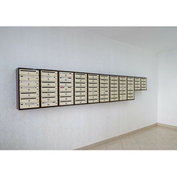 Почтовые ящики:  Почтовый ящик Комфорт 8 секций кор/беж фотографии