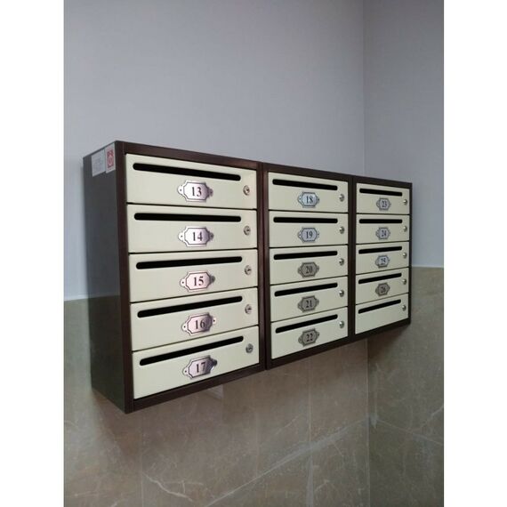 Почтовые ящики:  Почтовый ящик Комфорт 8 секций кор/беж фотографии