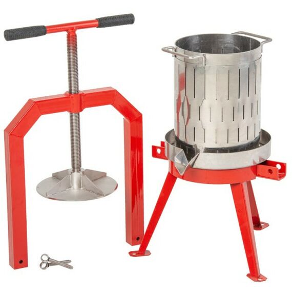 Прессы для отжима:  Пресс ручной (винтовой) «Муромец М» 12 л корзина из нерж.стали фотографии