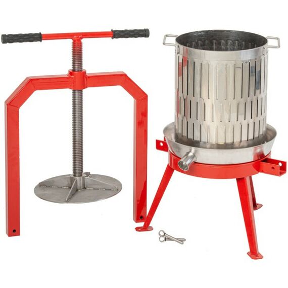 Прессы для отжима:  Пресс ручной (винтовой) «Муромец» 29 л корзина из нерж.стали фотографии