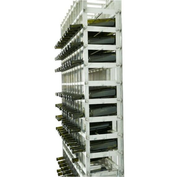 Стеллажи для хранения бутылок:  Стеллаж для 100 винных бутылок нерж.сталь фотографии