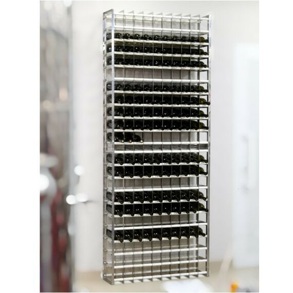 Стеллажи для хранения бутылок:  Стеллаж для 200 винных бутылок нерж.сталь фотографии
