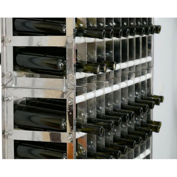 Стеллажи для хранения бутылок:  Стеллаж для 400 винных бутылок нерж.сталь фотографии