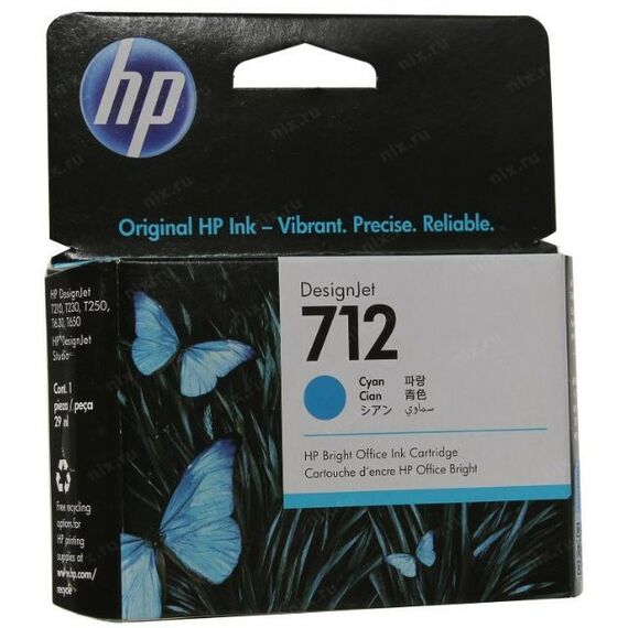 Для HP (оригинал): Картридж HP 3ED67A Cyan №712 для HP  DesignJet T210/230/250/630/650 фотографии