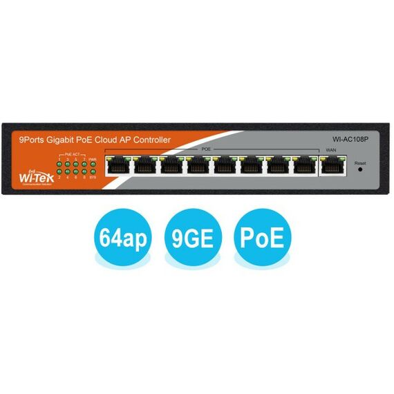 Беспроводные сети: Аппаратный контроллер Wi-Tek WI-AC108P фотографии