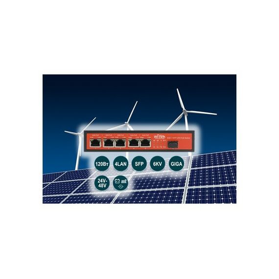 Коммутаторы, маршрутизаторы, межсетевые экраны: Неуправляемый гигабитный коммутатор Wi-Tek WI-PS306GF-UPS фотографии