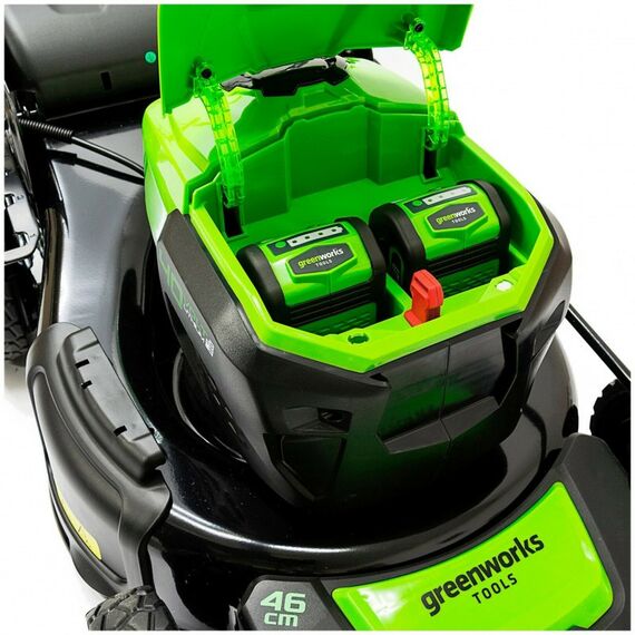 Газонокосилки: Газонокосилка аккумуляторная Greenworks GD40LM46SPK4 40V, 46см, самоходная, бесщеточная, c 1хАКБ [2506807UB] фотографии