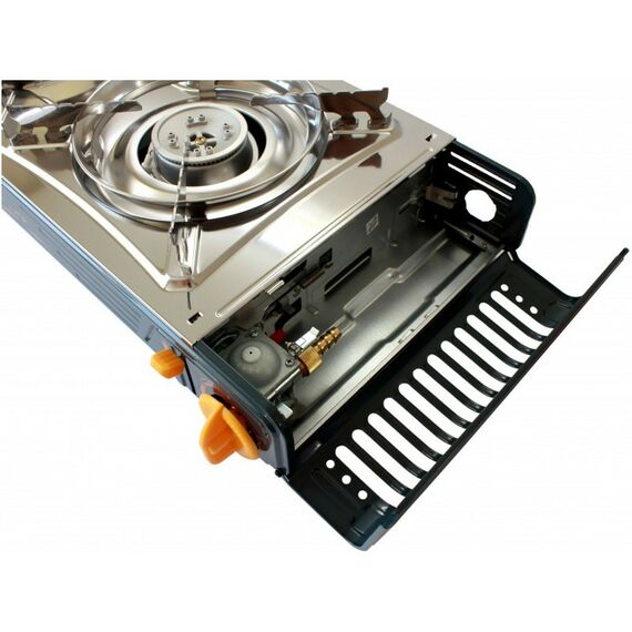 Лампы, горелки, плиты: Плита газовая двухкомфорочная  TOURIST TWIN-HIT с переходником [TW-850] фотографии