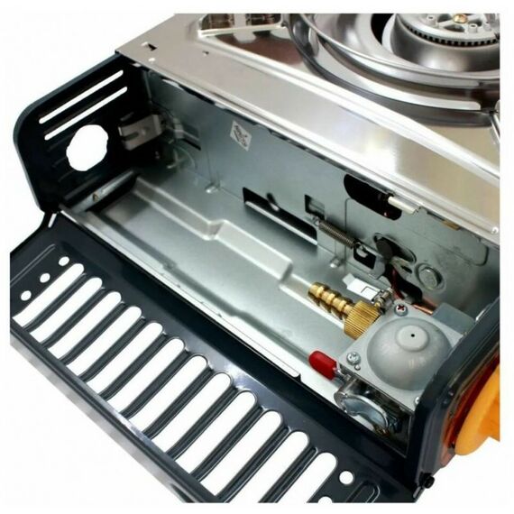 Лампы, горелки, плиты: Плита газовая двухкомфорочная  TOURIST TWIN-HIT с переходником [TW-850] фотографии