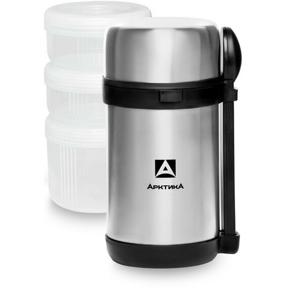 Термосы, контейнеры, бидоны, канистры: Термос Арктика 403-1500 вакуумный, с 3-мя контейнерами, 1500мл, стальной фотографии