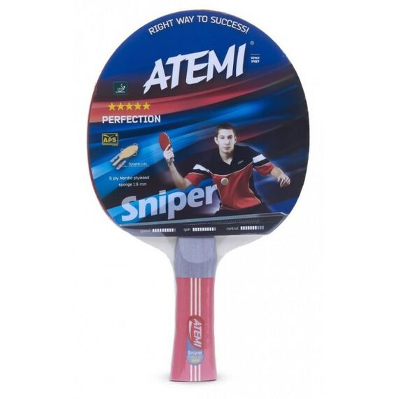 Настольный теннис: Набор н/теннис Atemi Sniper APS 1 ракетка + чехол + 2 мяча *** фотографии