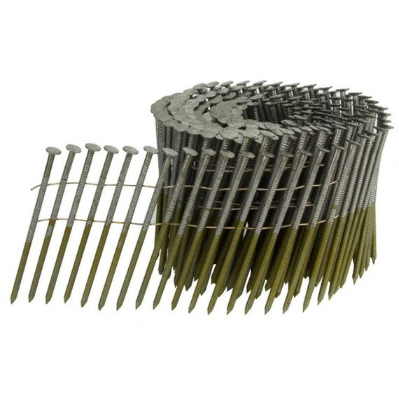 Гвозди прямого монтажа:  Барабанные гвозди по дереву тип CNW 25/35 BKRi (кольц. накат., 14400шт/уп) [FD-2535BKRi] фотографии