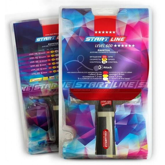 Настольный теннис: Ракетка н/теннис START LINE Level 600 New коническая фотографии