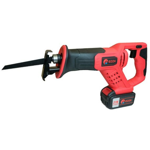 Сабельные пилы: Пила сабельная аккумуляторная EDON OAF21-RS Li-ion 21В, 3000 ход/мин, 1х3Ач, 2.7кг [1001010611 акб+зу] фотографии