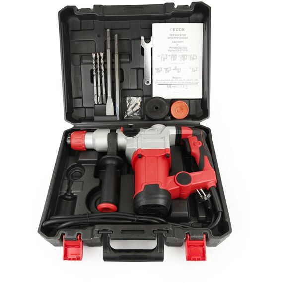 Перфораторы: Перфоратор EDON RH-36/1550 1.5кВт, 4Дж, 2реж, 5кг, кейс [1001040901] фотографии