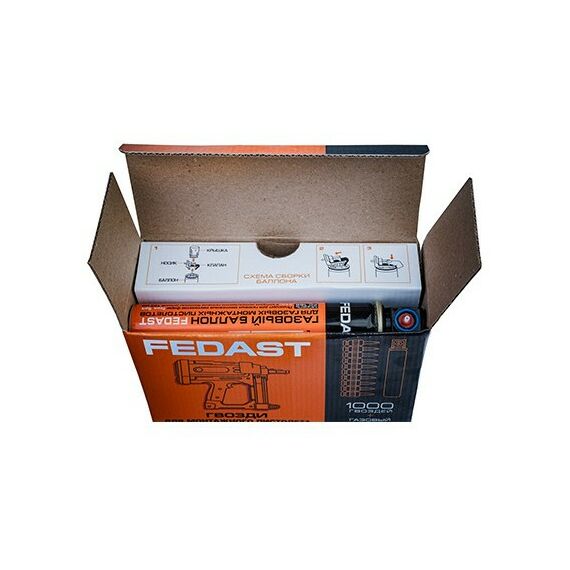 Гвозди прямого монтажа:  Гвозди 3.0*38 мм усиленные для монтажного пистолета в комплекте с газовым баллоном 165 мм FEDAST [fd3038egfc] фотографии
