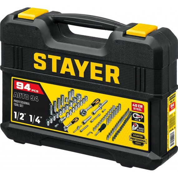 Наборы инструментов и ключи: Универсальный набор инструмента STAYER AUTO 94 94 предмета [27760-H94_z01] фотографии