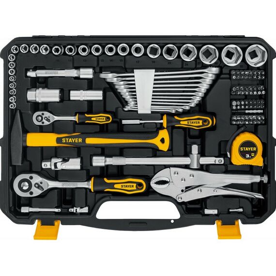 Наборы инструментов и ключи: Универсальный набор инструмента STAYER UNIVERSAL 150 150 предметов [27710-H150] фотографии