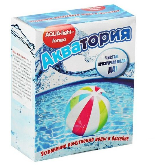 Бассейны: Средство для очистки воды в бассейне  Акватория AQUA-light-longo от водорослей, 500 г фотографии