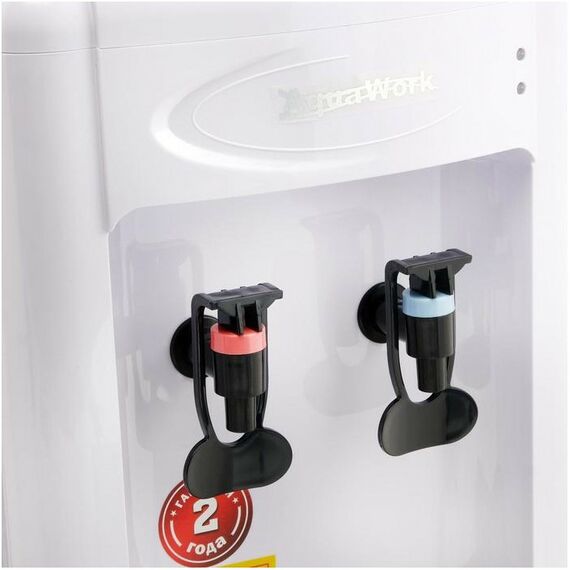 Кулеры для воды: Кулер для воды AquaWork AW 0.7TDR с нагревом/охлаждением, 700 Вт, белый с черным фотографии