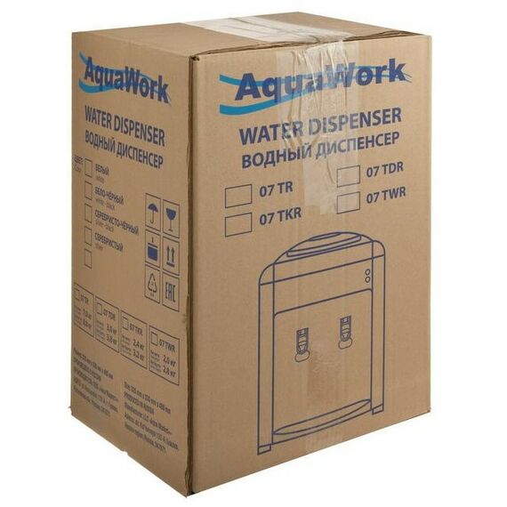 Кулеры для воды: Кулер для воды AquaWork AW 0.7TDR с нагревом/охлаждением, 700 Вт, белый с черным фотографии