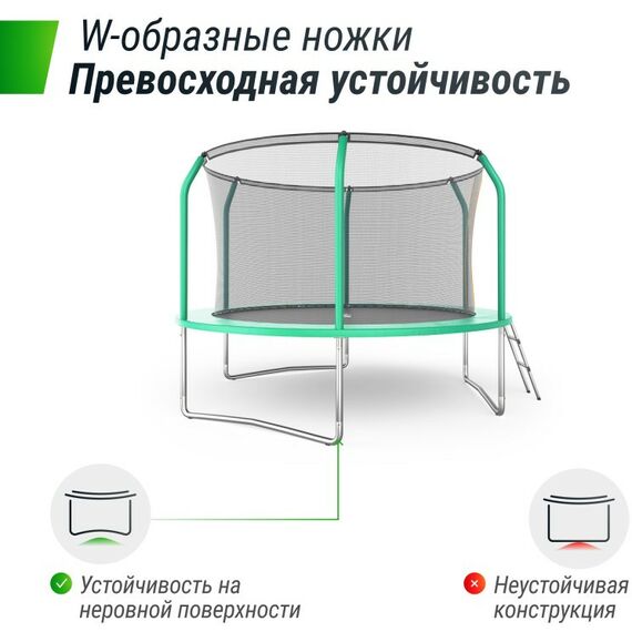 Батуты: Батут UNIX line SUPREME BASIC 10 ft (green) фотографии