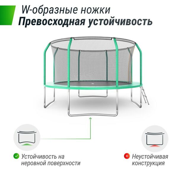 Батуты: Батут UNIX line SUPREME BASIC 12 ft (green) фотографии