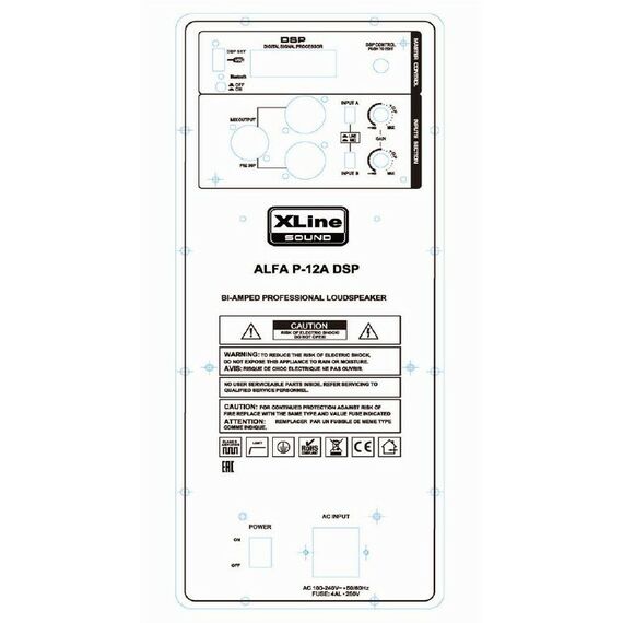 Активные АС: Акустическая система активная Xline ALFA P-12A DSP 2-полосная с DSP и BT, 12"+1.35", усилитель 350Вт фотографии