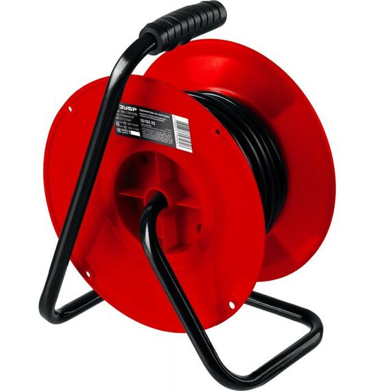 Удлинители электрические: Силовой удлинитель на катушке Зубр ПВС 215 ПВС 2х1.5 20м 3500Вт [55103-20] фотографии