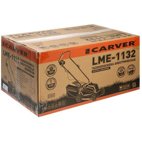 Газонокосилки: Газонокосилка электрическая  LME-1132 1100 Вт, ширина 32 см, высота 25-60 мм, 30 л фотографии