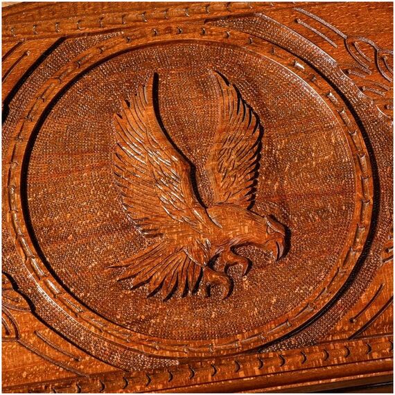 Настольные игры:  Нарды ручной работы "Орел в полете", 60х30 см, с шахматным полем, Армения фотографии