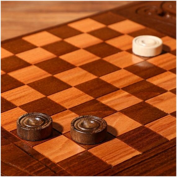 Настольные игры:  Нарды ручной работы "Орел в полете", 60х30 см, с шахматным полем, Армения фотографии