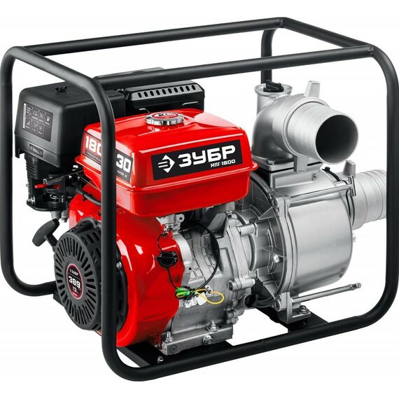 Мотопомпы: Мотопомпа бензиновая для грязной воды Зубр МПГ-1800 1800 л/мин фотографии