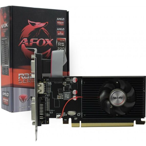 Видеокарты: Видеокарта Afox RADEON R5 220 1Gb  GDDR3 D-Sub+DVI+HDMI RTL [AFR5220-1024D3L5] фотографии
