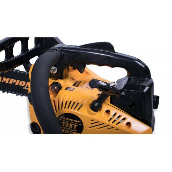 Бензопилы: Бензопила Champion 125T-10 0.95л.с/0.7кВт, 10"(25см)х3/8х050"(1.3мм), 40зв, 4.3кг фотографии