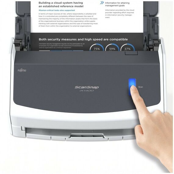 Сканеры: Документ сканер Fujitsu ScanSnap iX1400 А4, двухсторонний, 40 стр/мин, автоподатчик [PA03820-B001] фотографии