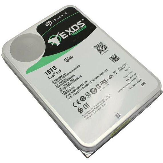 Жесткие диски: Жёсткий диск Seagate 16 Tb Exos X18 SAS 12Gb/s 3.5" 7200rpm 256Mb [ST16000NM004J] фотографии