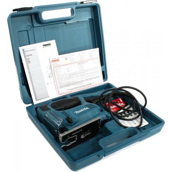 Лобзики: Лобзик Makita 4329KX1 450W, 3100 об/мин, глубина 65 мм, ход 18 мм, маятник, регулятор фотографии