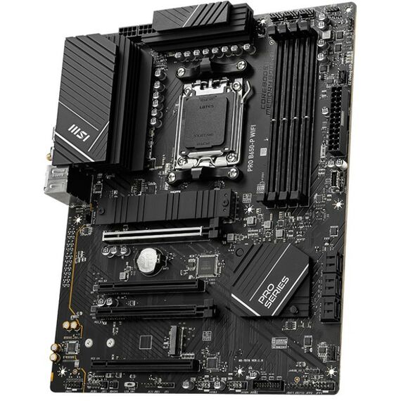 Материнские платы: Материнская плата MSI PRO B650-P WIFI AM5 <B650> 4xPCI-E HDMI+DP 2.5GbLAN+WiFi+BT SATA ATX 4DDR5 RTL фотографии